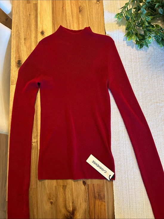 Commense Sweaters - Commense Burgundy Mock Neck Sweater